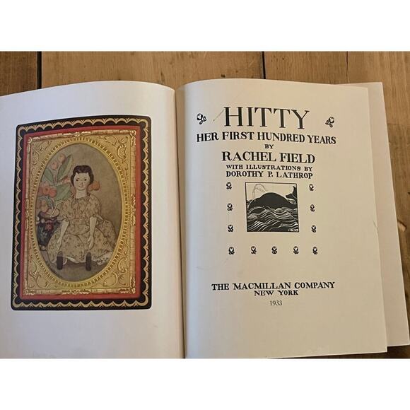 Vintage 1933 Hitty her first hundred years by rachel field. hardcover. - Picture 2 of 6